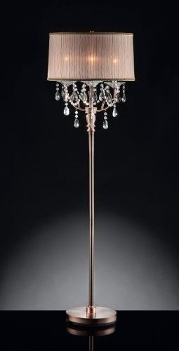 Crystal Chandelier Standing Lamps Intended For Most Recently Released Crystal Chandelier Floor Lamps – Morespoons #1dc9e4a18d (View 4 of 10)