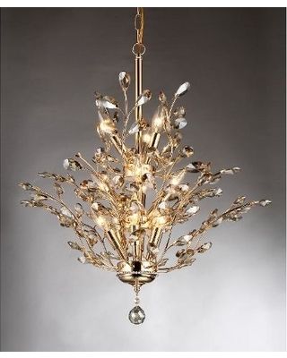 Crystal Gold Chandelier For Fashionable Gold Crystal Chandelier 8 Lights Contemporary Ceiling Within Designs (Photo 8 of 10)