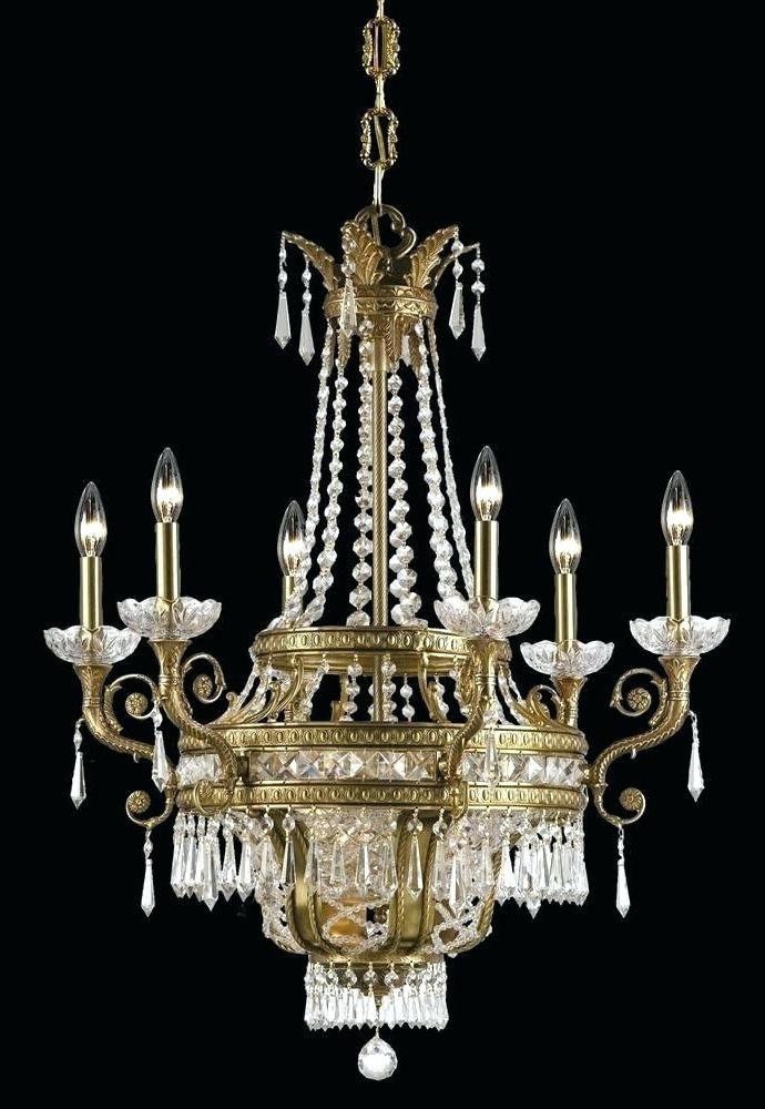 Current Crystal And Brass Chandelier Throughout Brass Chandelier Ebay As Well As Full Image For Brass And Crystal (Photo 1 of 10)