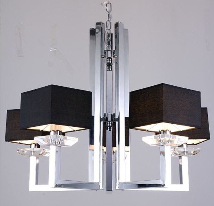 Current Wonderful Imogen Modern Chrome And Black Chandelier Lamp With Contemporary Black Chandelier (Photo 1 of 10)