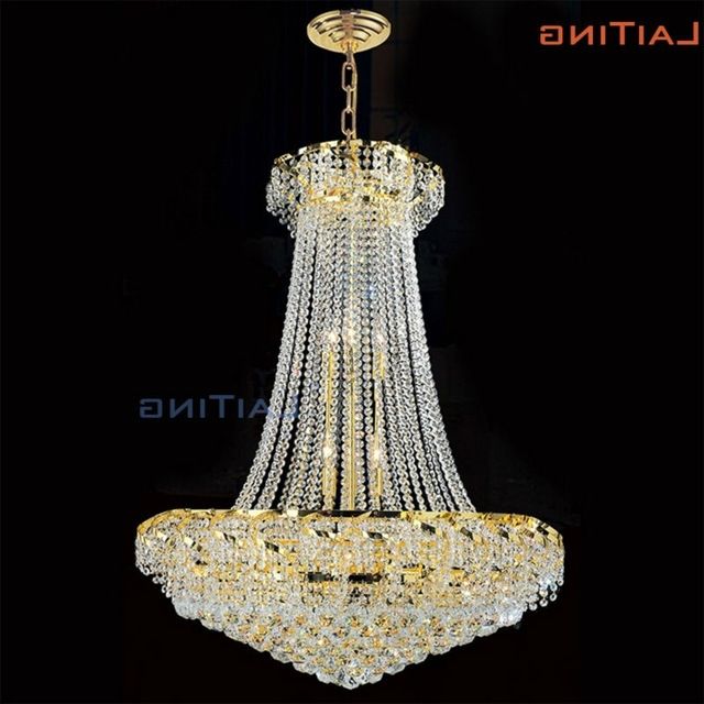 Egyptian Crystal Chandelier Pertaining To Well Known Laiting D28" Scandinave Spiral Chandelier Crystals Gold Fashion (View 3 of 10)