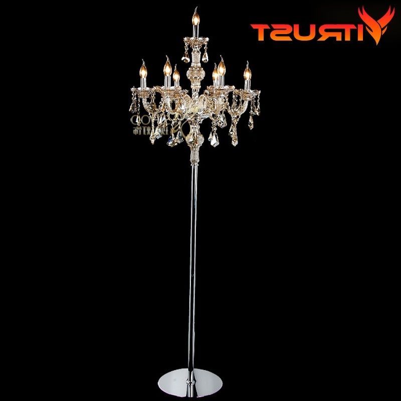 Favorite Buy Crystal Chandelier Floor Lamp And Get Free Shipping On Pertaining To Stand Up Chandeliers (View 1 of 10)