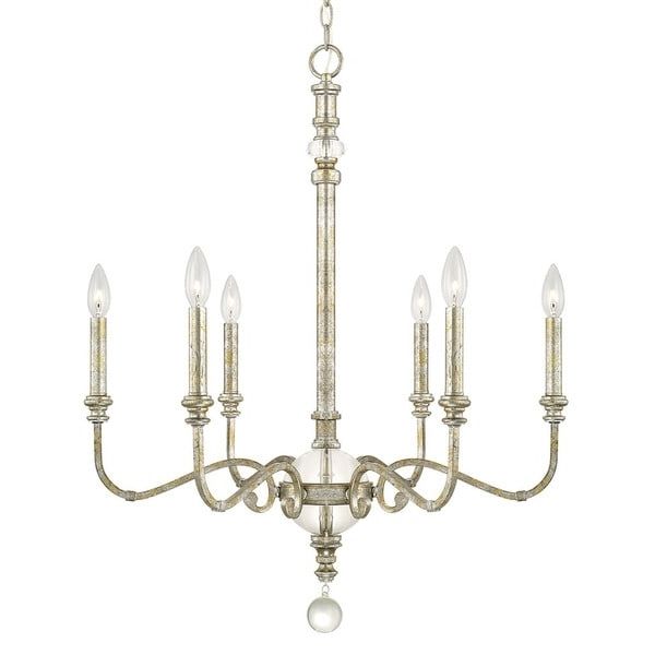 Favorite Capital Lighting Charleston Collection 6 Light Silver And Gold Leaf With Gold Leaf Chandelier (View 3 of 10)