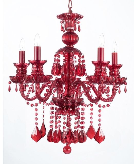 Favorite Red Chandeliers (View 4 of 10)