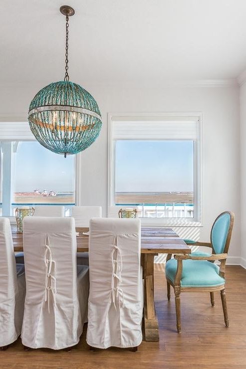 Featured Photo of Top 10 of Turquoise Orb Chandeliers