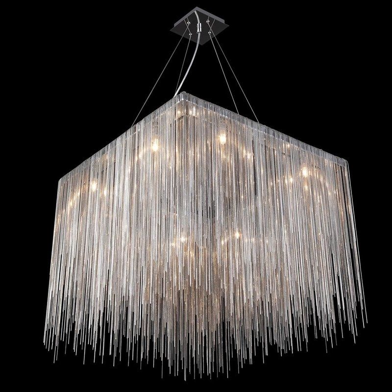 Favorite Waterfall Chandeliers Within Everly Quinn Ahart 8 Light Waterfall Chandelier & Reviews (Photo 9 of 10)