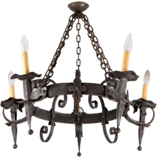 French Vintage Wrought Iron Chandelier Ref H489 French Antiques For 2018 Vintage Wrought Iron Chandelier (Photo 1 of 10)
