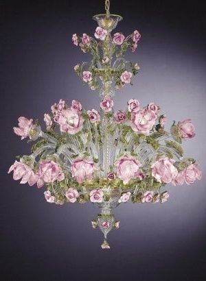 Italian Chandelier With Pink (View 10 of 10)