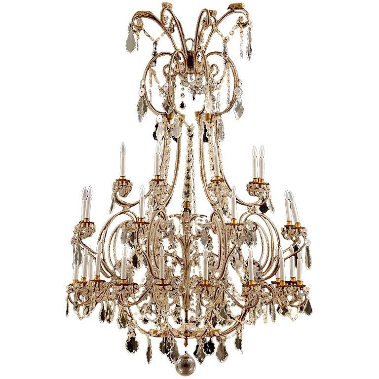 Italian Early 18th Century Baroque Crystal Turin Chandelier At 1stdibs Regarding Current Baroque Chandelier (Photo 2 of 10)
