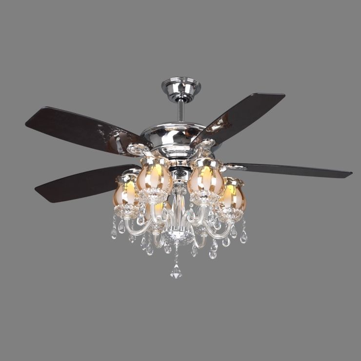 Julianne White Fandelier Wood Composite Ceiling Fans And Ceiling In Throughout Famous Chandelier Light Fixture For Ceiling Fan (View 9 of 10)