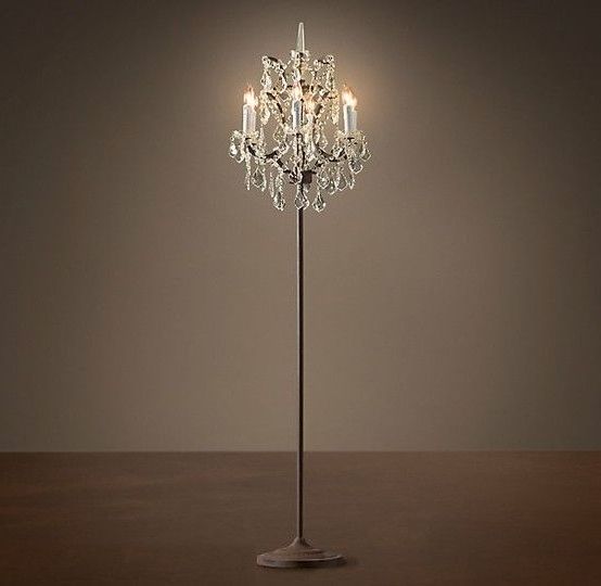 Featured Photo of Top 10 of Tall Standing Chandelier Lamps
