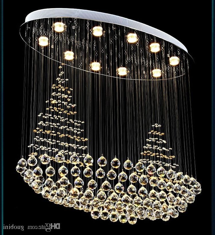 Led Crystal Sailing Lights Restaurant Chandeliers Round Bedroom Within Current Restaurant Chandeliers (Photo 6 of 10)