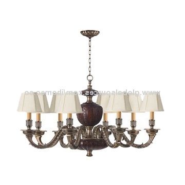 Linen Chandeliers Inside Well Known Antique Like Polishing Imported Linen Solid Wood Lighting Pole Brass (View 10 of 10)