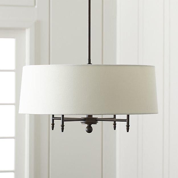 Linen Chandeliers Within Trendy And White Round Linen Shade Chandelier Drum 28 Best Chandeliers (View 8 of 10)