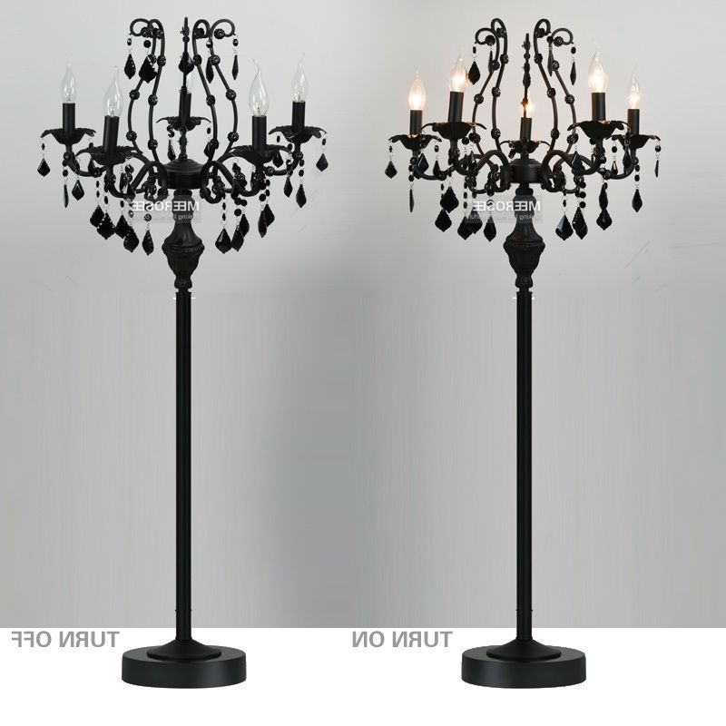 Featured Photo of  Best 10+ of Black Chandelier Standing Lamps