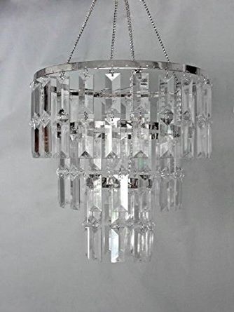 Most Current 10.5" Wide 3 Tiered Faux Crystal Chandelier – Small Crystal With Cheap Faux Crystal Chandeliers (Photo 1 of 10)