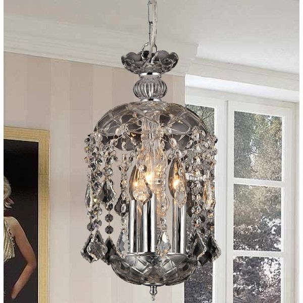 Most Current Warehouse Of Tiffany Karla 3 Light Crystal Chandelier & Reviews For 3 Light Crystal Chandeliers (View 4 of 10)