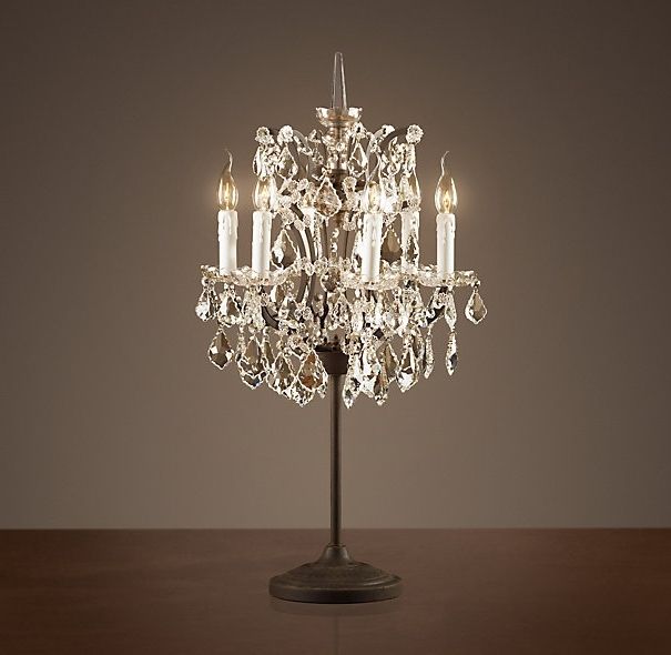 Most Popular Amazing Crystal Chandelier Table Lamp Good Furniture In Small With Regard To Crystal Table Chandeliers (Photo 2 of 10)