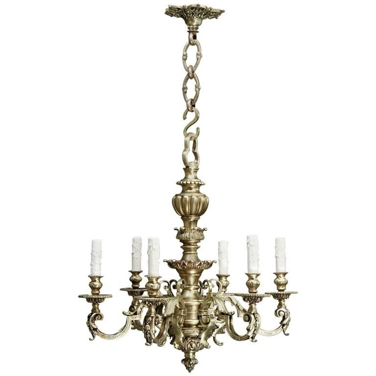 Most Popular Cast Bronze Baroque Chandelier With Chain And Canopy At 1stdibs With Baroque Chandelier (View 8 of 10)