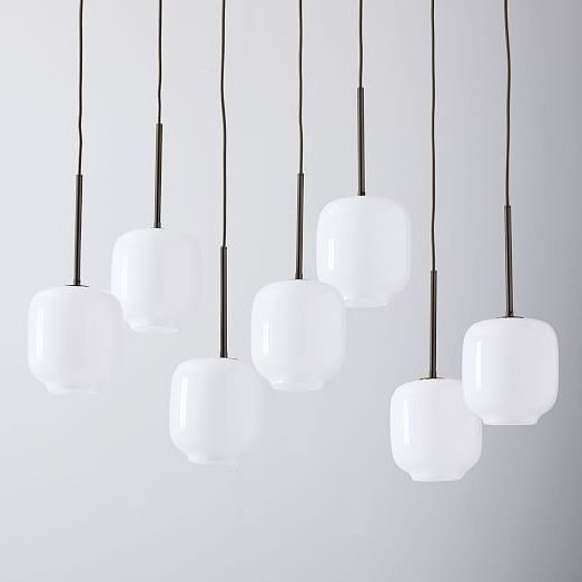 Most Popular Sculptural Glass Pebble 7 Light Chandelier – Small (View 6 of 10)