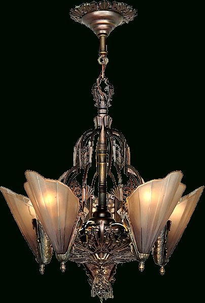 Most Recently Released Vintage Hardware & Lighting – Art Deco And Art Nouveau Lighting With Art Deco Chandelier (View 6 of 10)