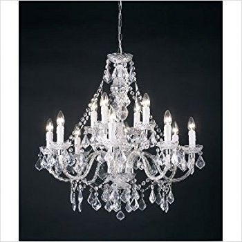 Most Up To Date 12 Light Crystal Chandelier Finish: Clear Acrylic: Amazon.co (View 3 of 10)