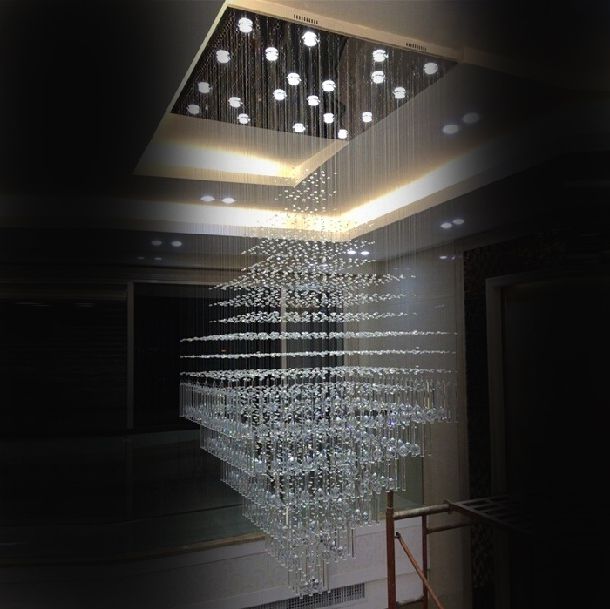 Most Up To Date 2017 New Luxury Crystal Chandelier Led Living Room Lamp Chandelier Within Large Contemporary Chandeliers (View 9 of 10)