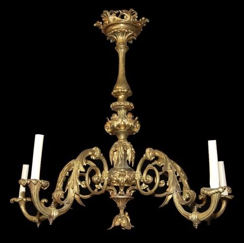 Most Up To Date Antique Heavy French Bronze Chandelier – Latique Antiques With French Bronze Chandelier (View 3 of 10)