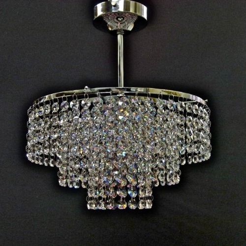 Newest M Moss30c Chrome Lead Crystal Glass Chandelier, Chandlier For Lead Crystal Chandelier (View 9 of 10)