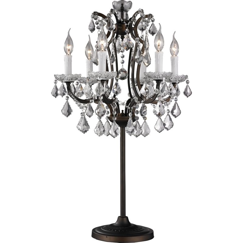 Newest Small Chandelier Table Lamps Regarding Impressive White Drum Shade Chandelier With Crystals Entertaining (View 7 of 10)