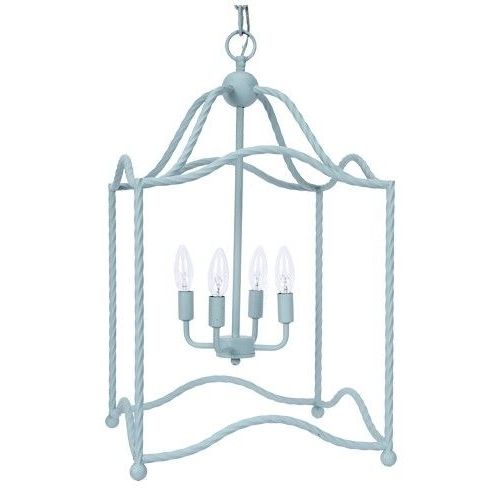Newest Turquoise Lantern Chandeliers In Pagoda Lantern Chandelier Duck Egg Blue (View 1 of 10)