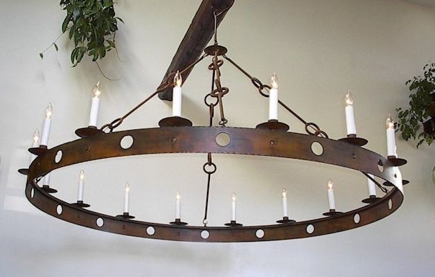 Newest Wrought Iron Chandelier Regarding Ace Wrought Iron – Custom Large Wrought Iron Chandeliers Hand Forged (Photo 1 of 10)
