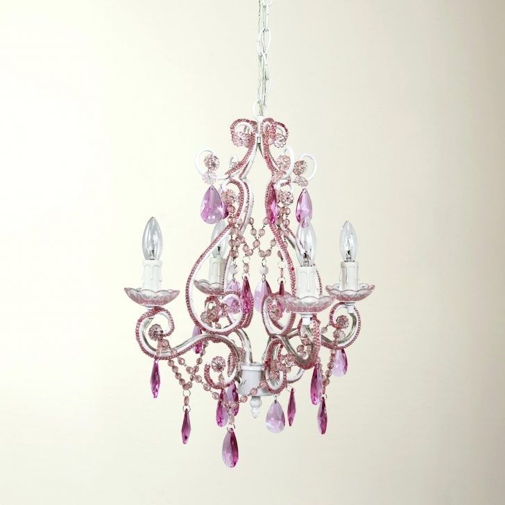 Pink Plastic Chandeliers Intended For Most Current Chandelier: Pink Plastic Chandelier. Chandelier Lamps For Sale (Photo 9 of 10)