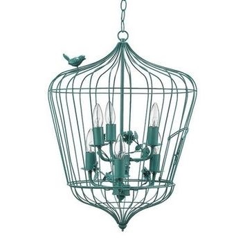 Featured Photo of 2024 Best of Turquoise Birdcage Chandeliers