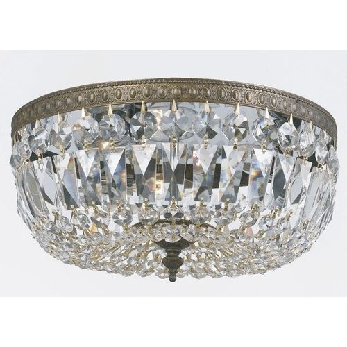 Popular Bedroom Extraordinary Flush Mount Crystal Chandelie Home Decor In Wall Mount Crystal Chandeliers (Photo 8 of 10)
