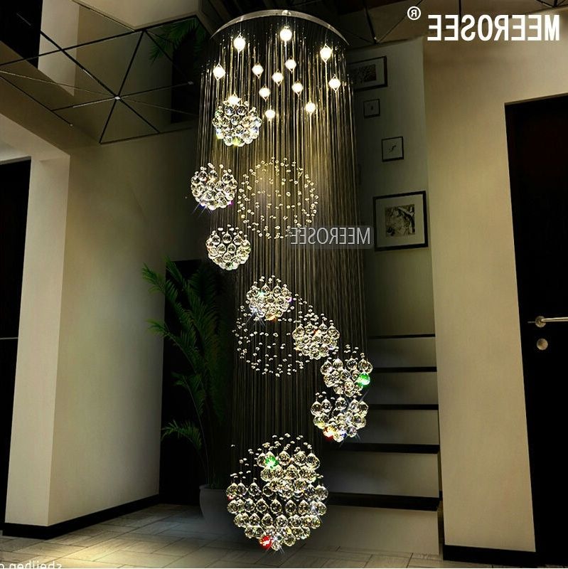 Popular Long Chandelier Lights For Best Quality Modern Large Crystal Chandelier Light Fixture For Lobby (Photo 1 of 10)