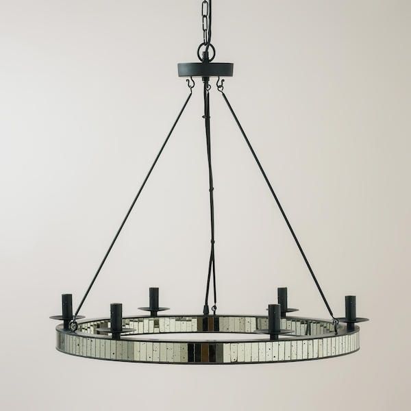 Pottery Barn Parsons Mirrored Chandelier Look For Less Throughout Well Liked Mirrored Chandelier (Photo 4 of 10)