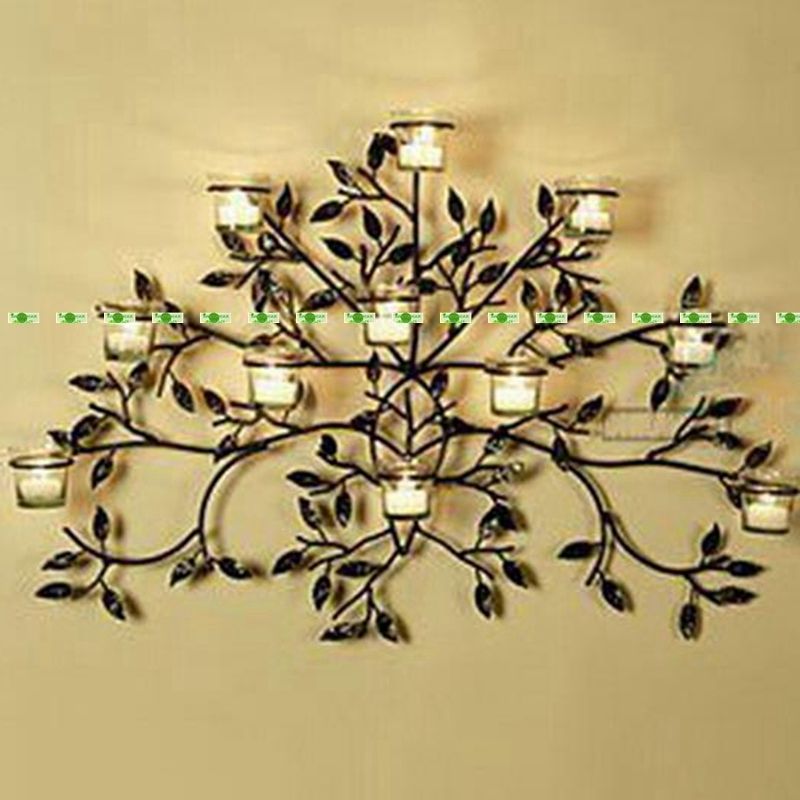 Recent Wall Mounted Candle Chandeliers Throughout 75cm Metal Wedding Home Office Furniture Decor Wall Mount Pocket (View 4 of 10)