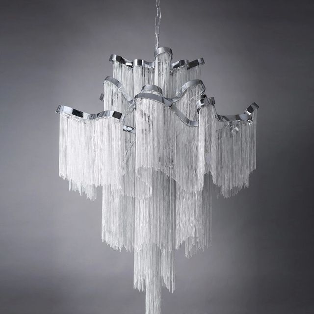 Recent Waterfall Chandeliers With Regard To Retro European Top Grade Curtain Type Hotel/villa/project Lamp (Photo 1 of 10)