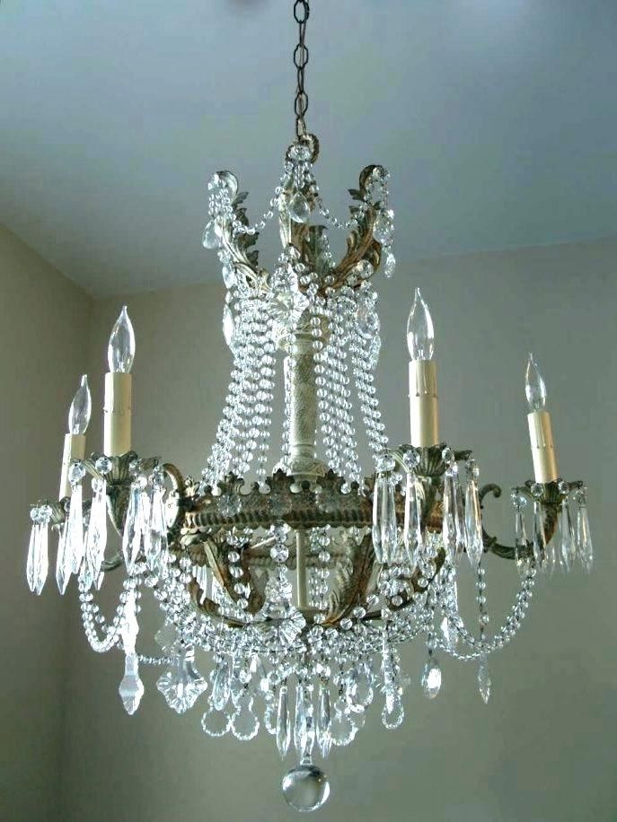 Small Shabby Chic Chandelier Inside Famous Shabby Chic Crystal Chandeliers Plus Shabby Chic Mini Chandelier (View 9 of 10)
