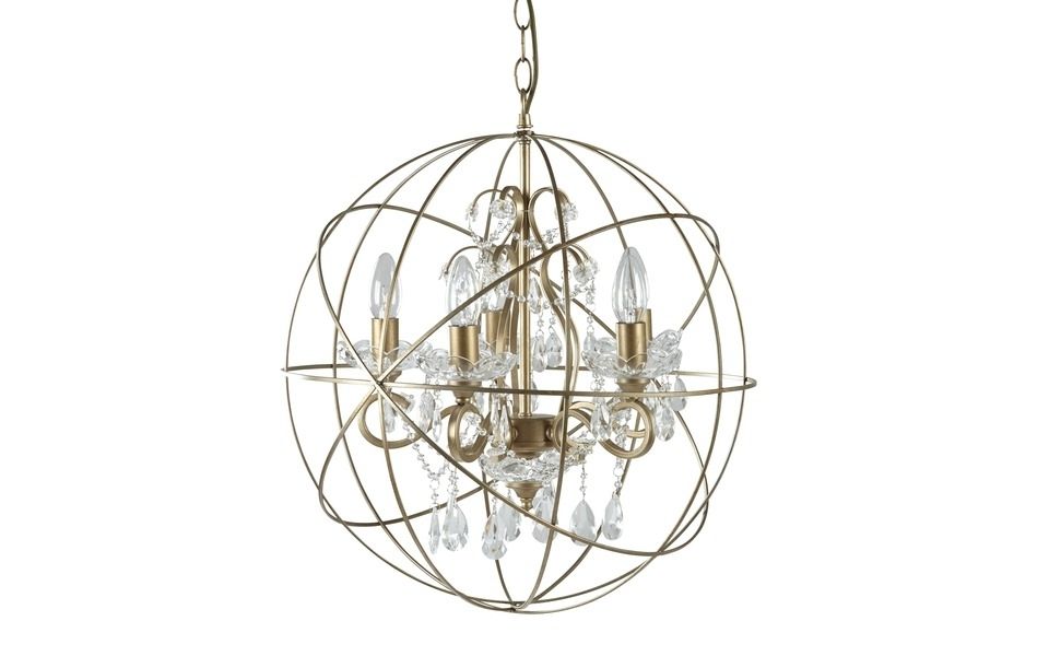 Sphere Chandelier Pertaining To Best And Newest Gold Shamley Sphere Chandelier (View 1 of 10)