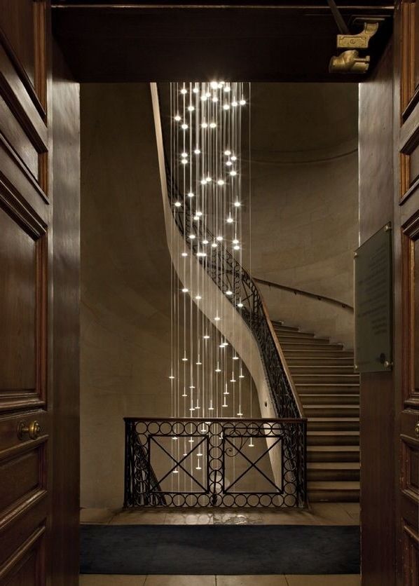 Stairway Chandelier For Well Known Chandelier. Stunning Stairway Chandelier Ideas: Stairway Chandelier (Photo 10 of 10)