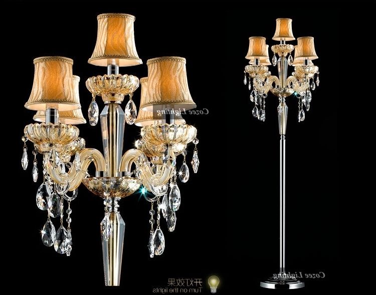 Standing The Aquaria Floor Chandelier Lamp Room Lamps And Table To With Most Popular Standing Chandeliers (View 9 of 10)