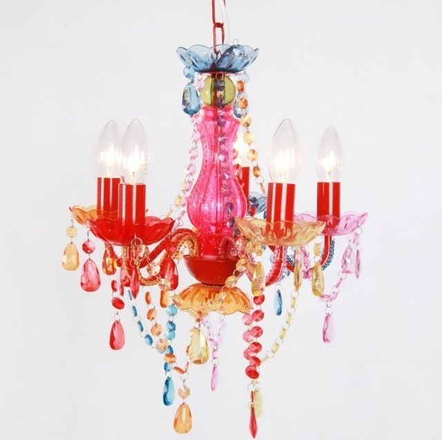 Trendy Chandeliers For Kids With Modern Fashion Multicolor/pink Chandelier Kids Lighting For Bedroom (Photo 9 of 10)