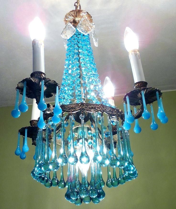 Trendy Turquoise Crystal Chandelier Best Lighting Images On Chandeliers With Regard To Turquoise Crystal Chandelier Lights (Photo 10 of 10)