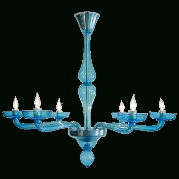 Turquoise Blue Glass Chandeliers Pertaining To Most Up To Date Blue Murano Glass Chandelier (View 8 of 10)