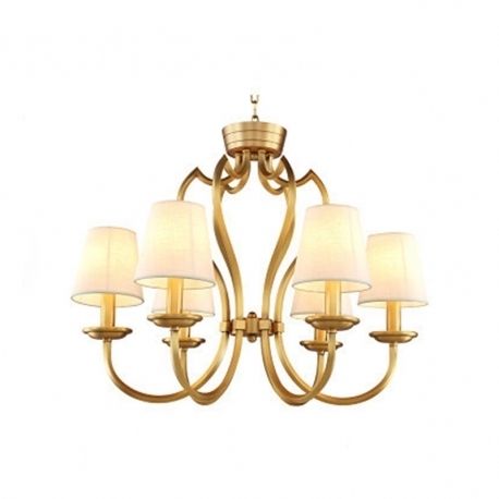 Vintage Chandelier Throughout Well Known New Classical Vintage Qulity Brass Copper Chandelier With Linen (View 7 of 10)