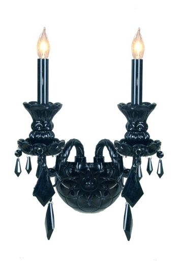Wall Chandelier – Crystal Wall Scones – Wall Lighting Fixtures Throughout Current Black Chandelier Wall Lights (View 6 of 10)