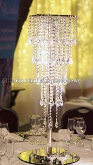 Wedding Crystal Chandelier Centerpieces , Table Chandeliers For Within Most Up To Date Crystal Table Chandeliers (View 4 of 10)