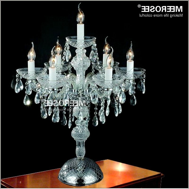 Well Known Crystal Table Chandeliers With Wholesale Crystal Table Top Chandelier Candelabra Wedding Decoration (Photo 9 of 10)